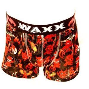 WAXX Mans Underwear Inferno Red Boxer Short Microsoft Fabric Size XS S